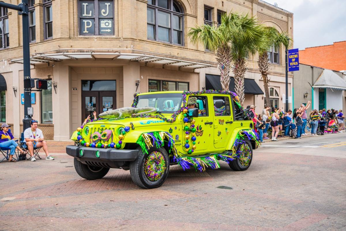 Jeep In Louisiana Mardi Gras Parade